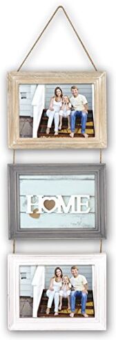 Zep Lavigny Cornice portafoto in Legno Beige/Bianco/Grigio, 13 x 18 cm