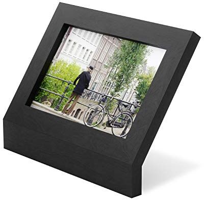 Umbra Podium Cornice portafoto, 10x15 cm , Faggio Europeo, Nero