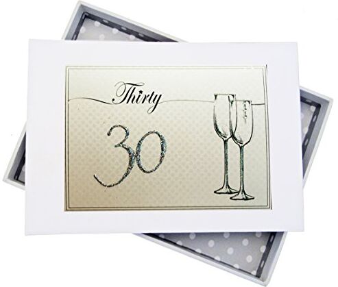 WHITE COTTON CARDS Birthday età 30 flauti Photo Album, Board, Bianco, 12.5 x 17.5 x 2.5 cm