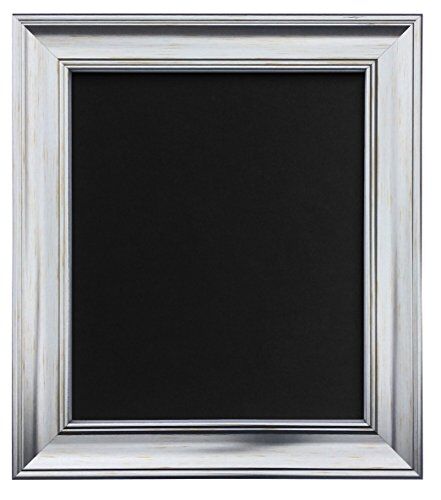 FRAMES BY POST Scandi Cornice portafoto in argento invecchiato con bordo posteriore nero, 40,6 x 30,5 cm