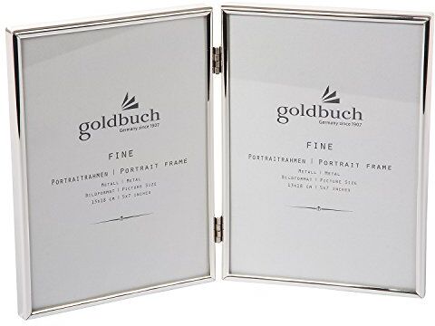 Goldbuch Fine 960286 Cornice per 2 Foto, Formato 13 x 18, in Metallo, Colore: Argento