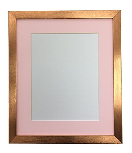FRAMES BY POST Cornice portafoto in Bronzo con passepartout Rosa, Dimensioni Foto 22,9 x 17,8 cm