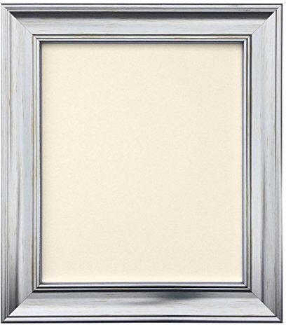 FRAMES BY POST AP-4620 Cornice portafoto in argento invecchiato con supporto in avorio, 30 x 20 cm, in vetro di plastica)