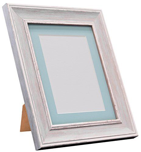 FRAMES BY POST Cornice portafoto Vintage Scandi, Distressed Blue, 21 x 10 for 3 Images Size 7 x 5 inch