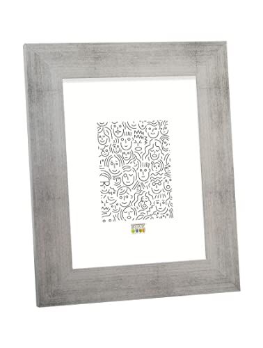 Deknudt Frames S43BD1-20.0X25.0 Cornice portafoto in Legno, 20 x 25 cm, Colore: Argento