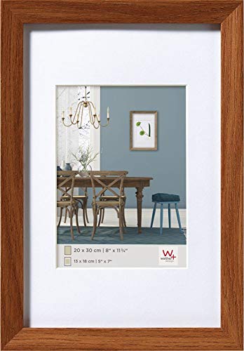 walther design rovere scuro 10 x 15 cm con passe-partout, cornice in legno Fiorito