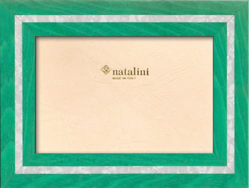 Natalini , MPB TIFFANY 10X 15 cm, Misura foto, Cornice da appoggio, Legno, Tiffany, Misure esterne 15 X 20 X 1,5 cm, VERDE