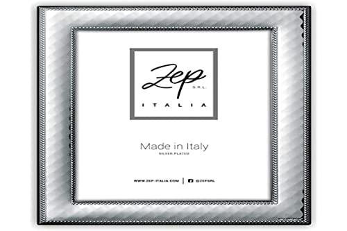 zep srl Cornice ASSISI da Tavolo in Silver Plated per foto 13x18, Posizionabile Orizzontalmente. Placcata Argento. Made in Italy