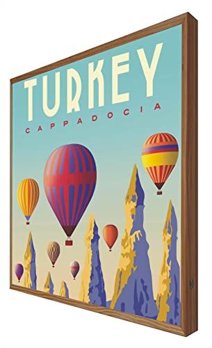 CCRETROILUMINADOS Quadro con cornice in legno Retroilluminato Turkey: Serie Viaggiatore