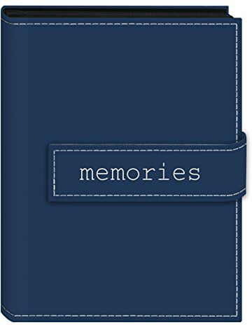 Pioneer Photo Album 36-Pocket 5 da 17,8 cm Ricamato Cinghia Memories Sewn Leatherette Cover Photo Album, Mini, Blu