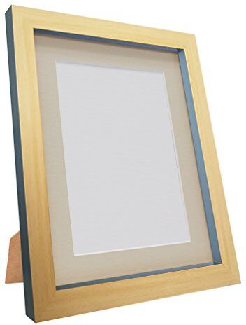 FRAMES BY POST Cornice portafoto Magnus, Plastica Riciclata, Faggio/Grigio Scuro, 14 x 8-inch, Image Size 10 x 4-inch