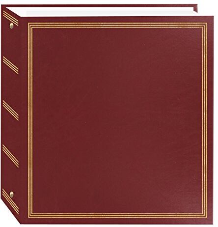 Pioneer Photo Album tr-100/BK Magnetico 3-Ring Album Fotografico, 100 Pagine, Nero Tradizionale Burgundy Red