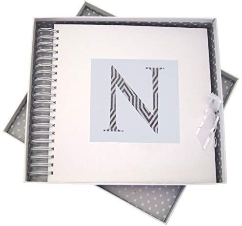 WHITE COTTON CARDS Alphabetics Iniziale N e schede di Memoria Book, Multicolore