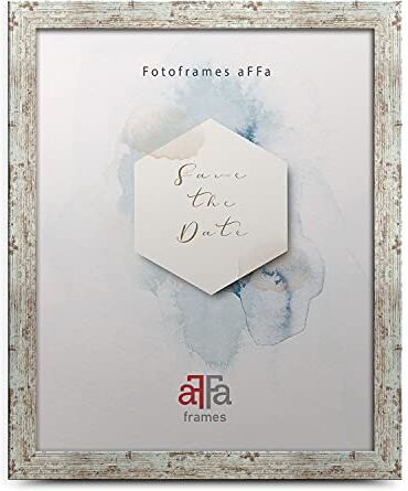 aFFa frames , Hekla, cornice portafoto in MDF, facile da pulire, rettangolare, con vetro acrilico, in pino sbiancato, 30 x 40 cm