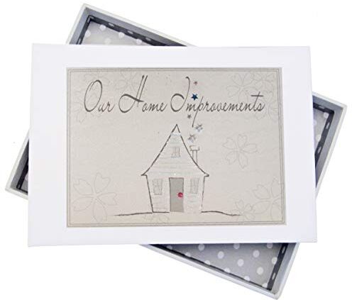 WHITE COTTON CARDS Home miglioramenti, Mini Photo Album, casa, , Board, Bianco, 12.5 x 17.5 x 2.5 cm