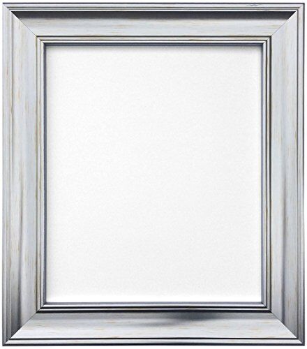 FRAMES BY POST Scandi Cornice portafoto in argento invecchiato, con supporto bianco, 40 x 40 cm