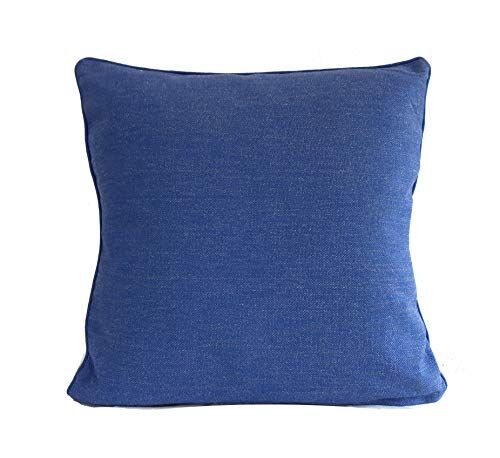 Mydecordealer Classic Cuscino Decorativo, Cotone, Blu, Taglia Unica