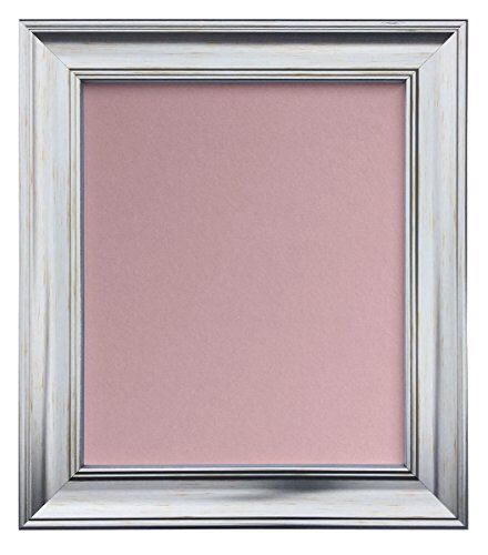 FRAMES BY POST Scandi Cornice portafoto con retro rosa, 9 x 7 cm, colore: Grigio chiaro