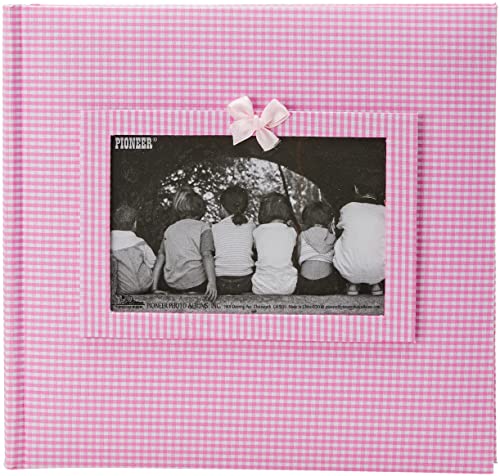 Pioneer 200-pocket Tessuto Percalle Telaio Copertura Album portafoto per Stampe 4 da 15,2 cm, Rosa