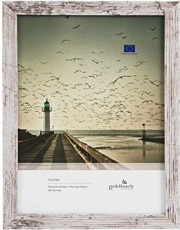 Goldbuch Cornice portafoto Tallinn in legno MDF vintage, per foto singola, formato DIN A4, con supporto da parete, 24 x 32,8 x 1,5 cm