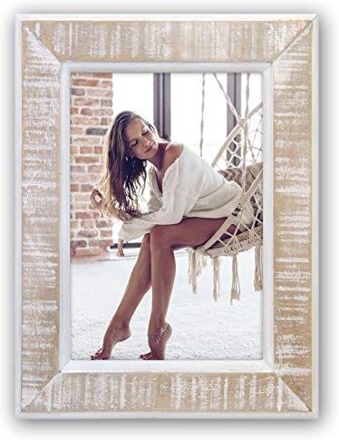 Zep S.r.l. Levico Cornice portafoto in Legno, in Legno, Colore: Beige/Bianco, per Formato Immagine 15 x 20 cm,