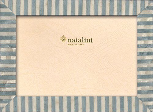 Natalini Azzurro, misure cornice interne 10 x 15 cm Legno Tulipier, e misure cornice esterne 13.5 x 18.5 x 1.8 cm