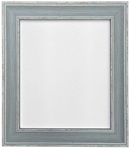 FRAMES BY POST Scandi Cornice portafoto in vetro di plastica, 76,2 x 50,8 cm, colore: blu invecchiato con supporto bianco