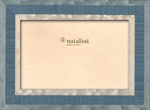 Natalini Riva Azzurra, Cornice per Foto, in Legno/Vetro, Colore: Blu/Bianco, 23 x 18 x 1,5 cm, bleu clair/blanc