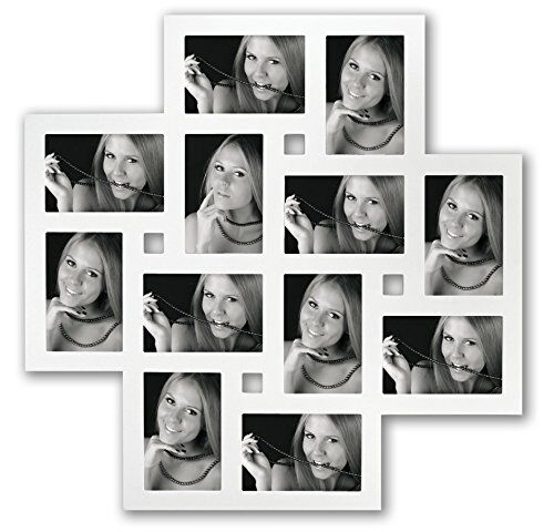 Zep Milano White Multi Aperture Photo Frame for 12 6x4 Photos