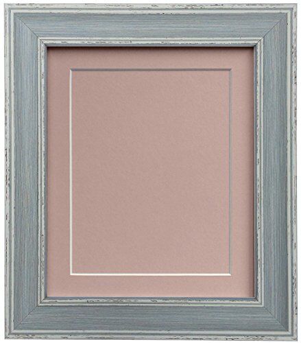 FRAMES BY POST Scandi Cornice portafoto con supporto rosa e bordo di supporto, 20 x 16 cm, dimensioni 40,6 x 30,5 cm, colore: Blu