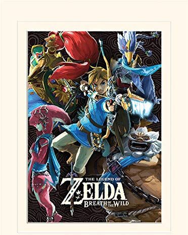 Pyramid The Legend of Zelda: Breath of The Wild (Divine Beasts Collage) – Montato Stampa Memorabilia 30 x 40 cm, Carta, Multicolore, 30 x 40 x 1.3 cm