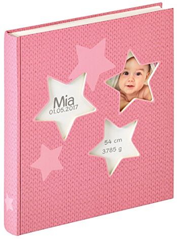 walther design album fotografico rosa 28 x 30,5 cm Album per neonati con copertina ritagliata, Baby Estrella