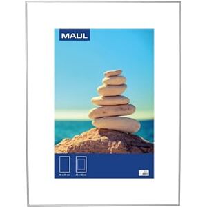 MAUL Cornice portafoto Design 60 x 80 cm, in alluminio, da appendere in orizzontale e verticale, elegante, sottile, con inserto per passepartout, ideale per foto, collage e immagini, argento MAUL Cornice portafoto Design 60 x 80 cm, in alluminio, da appendere in orizzontale e verticale, elegante, sottile, con inserto per passepartout, ideale per foto, collage e immagini, argento