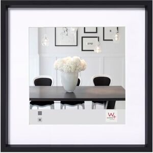 walther design nera 30 x 30 cm con passe-partout, cornice in plastica stile acciaio walther design nera 30 x 30 cm con passe-partout, cornice in plastica stile acciaio