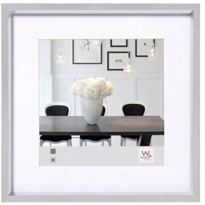 walther design argento 20 x 20 cm con passe-partout, cornice in plastica Steel Style walther design argento 20 x 20 cm con passe-partout, cornice in plastica Steel Style