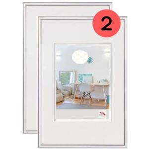 walther design New Lifestyle Cornice portafoto, in confezione da 2 pezzi, da 18 x 24 cm, colore argento walther design New Lifestyle Cornice portafoto, in confezione da 2 pezzi, da 18 x 24 cm, colore argento
