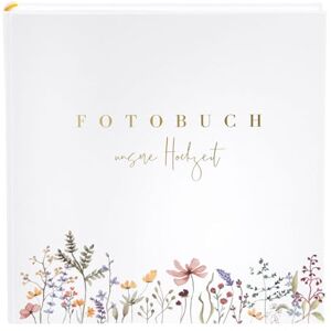Goldbuch Album di nozze Flower Love Bianco, Album fotografico con 60 pagine bianche e divisori in pergamena, album ricordo con stampa dorata, 30 x 31 x 4 cm Goldbuch Album di nozze Flower Love Bianco, Album fotografico con 60 pagine bianche e divisori in pergamena, album ricordo con stampa dorata, 30 x 31 x 4 cm