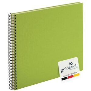 Goldbuch 25362 Album Fotografico a Spirale Bella Vista, 35 x 30 cm, con 40 Pagine Bianche, Album dei ricordi in Lino, per Foto e Foto, da incollare, Verde Goldbuch 25362 Album Fotografico a Spirale Bella Vista, 35 x 30 cm, con 40 Pagine Bianche, Album dei ricordi in Lino, per Foto e Foto, da incollare, Verde
