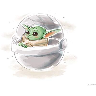 KOMAR Mandalorian The Child Sweet Color Arte da Parete - Arte da Parete KOMAR Mandalorian The Child Sweet Color Arte da Parete - Arte da Parete