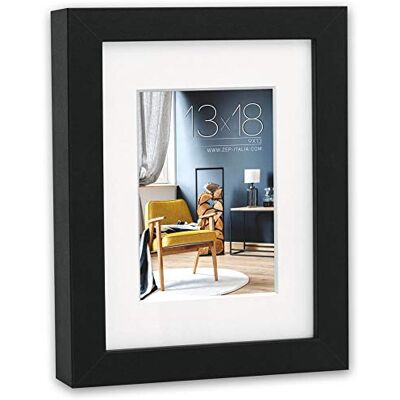 Cornice foto Zep Niki con Passepartout - 20x30/30x40 cm, MDF Nero Cornice foto Zep Niki con Passepartout - 20x30/30x40 cm, MDF Nero