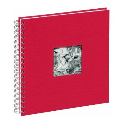 Pagna Album con costa a spirale con passepartout in cartone fotografico bianco, 50 pagine, copertina in tela con pergamena, 240 x 250 mm, colore: Rosso Pagna Album con costa a spirale con passepartout in cartone fotografico bianco, 50 pagine, copertina in tela con pergamena, 240 x 250 mm, colore: Rosso