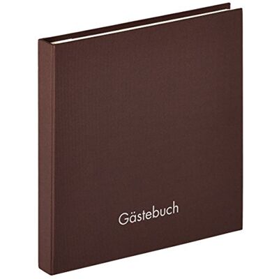 walther design guestbook marrone scuro 26 x 25 cm con goffratura e rilegatura a spirale, Fun walther design guestbook marrone scuro 26 x 25 cm con goffratura e rilegatura a spirale, Fun