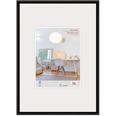 walther design nera 42 x 59,4 cm (DIN A2) con vetro artistico, cornice in plastica New Lifestyle walther design nera 42 x 59,4 cm (DIN A2) con vetro artistico, cornice in plastica New Lifestyle