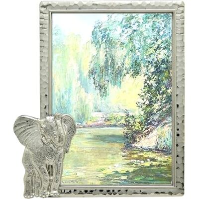 GIFTY GIFTY Cornice portafoto moderna e sottile con elefante, 10,2 x 15,2 cm, per esposizione verticale su tavoli, perfetta per decorare la casa, matrimoni, vacanze, laurea o qualsiasi foto (argento) GIFTY GIFTY Cornice portafoto moderna e sottile con elefante, 10,2 x 15,2 cm, per esposizione verticale su tavoli, perfetta per decorare la casa, matrimoni, vacanze, laurea o qualsiasi foto (argento)