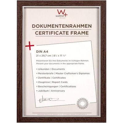 walther design Cornice in Legno Stile Hygge, Formato DIN A4, Noce, 21 x 29,7 cm walther design Cornice in Legno Stile Hygge, Formato DIN A4, Noce, 21 x 29,7 cm