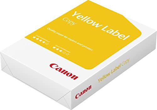 Canon Yellow Label Carta standard A4, 80 g/m², 500 fogli per fotocopiatrici PEFC (spessore 102µm 150 bianco)