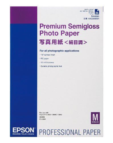 Epson Premium Semigloss Photo Paper 25 Fogli Formato A2 Carta Fotografica