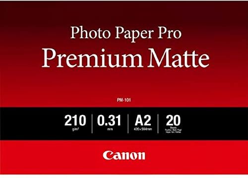 Canon PM-101 Carta Fotografica Premium Opaca Formato A2 (20 fogli)