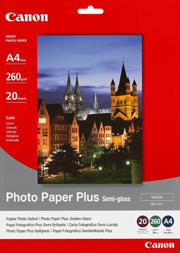 Canon SG-201 Carta Fotografica Semilucida Satinata Formato A4 (20 fogli)