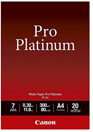 Canon PT-101 Pro Platinum Fotopapier A4 – 20 Blatt